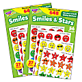 Trend Stinky Stickers, Smiles & Stars, 648 Stickers Per Pack, Set Of 2 Packs