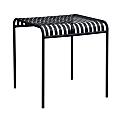 Eurostyle Enid Steel Outdoor Table, 29-1/2"H x 28"W x 28"D, Black