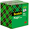Scotch® Magic™ Tape, 0.75" x 216', Clear, Pack Of 12 Rolls