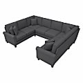 Bush® Furniture Hudson 113"W U-Shaped Sectional Couch, Charcoal Gray Herringbone Fabric, Standard Delivery 1 thumbnail image