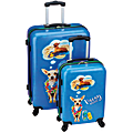 Overland Vacay Mode Dog Lovers 2-Piece Rolling Hardside Luggage Set, Blue