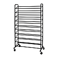 Honey Can Do 50-Pair Rolling Shoe Storage, 59-1/2”H x 14-11/16”W x 36-1/2”D, Black 1 thumbnail image