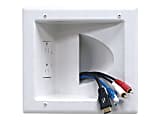 DataComm Recessed Low Voltage Media Plates - Flush mount wallplate - white 1 thumbnail image