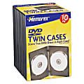 Memorex® DVD Video Twin Storage Cases, Black, Pack Of 10 1 thumbnail image