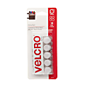VELCRO® Brand STICKY BACK® Fasteners, 5/8", Coin, White, Pack of 15