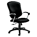 Global® Supra™ Ergonomic High-Back Fabric Tilter Chair, Black/Tungsten