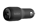 Belkin® 37-Watt Dual Car Charger With PPS, Black