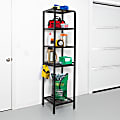 Honey Can Do Steel 5-Tier Garage Storage Shelving Unit, 72-5/8"H x 18"W x 18"D, Black