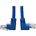 Tripp Lite Cat6 UTP Patch Cable, Up-Angle Male/Down-Angle Male - 5 ft., Blue - First End: 1x RJ-45 Male Network - N204005BLUD 1 thumbnail image