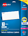 Avery® Easy Peel® Address Labels With Sure Feed® Technology, 5267, Rectangle, 1/2" x 1-3/4", Matte White, Pack Of 2,000 1 thumbnail image