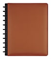 TUL® Discbound Notebook With Leather Cover, Letter Size, Narrow Ruled, 60 Sheets, Brown 1 thumbnail image