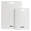 Martha Stewart Everyday Fayer Polypropylene Cutting Board Set, White, Set Of 2 Cutting Boards