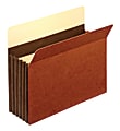 Office Depot® Brand Premium Redrope File Pockets, 5 1/4" Expansion, Letter Size, Brown, Pack Of 5