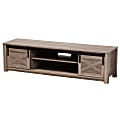 Baxton Studio Modern Farmhouse TV Stand, 15-3/4"H x 59"W x 15-5/8"D, Oak 1 thumbnail image