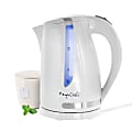 MegaChef 1.7-Liter Plastic Tea Kettle, White