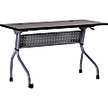 Lorell® Flip Top Training Table, 48"W, Espresso/Silver 1 thumbnail image