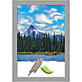 Amanti Art Rectangular Picture Frame, 23” x 33”, Matted For 20” x 30”, Brushed Nickel