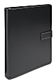 Office Depot® Brand Classic Style Magnetic Strap 3-Ring Binder, 1-1/2" Round Rings, Black 1 thumbnail image
