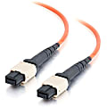 C2G-15m MTP 50/125 OM2 Multimode Fiber Optic Cable (Plenum-Rated) - Orange