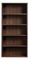 Sauder® Optimum Bookcase, 73-1/2"H, 5 Shelves, Spiced Mahogany