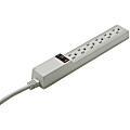 Steren 905-106 6-Outlets Surge Suppressor - 6 x NEMA 5-15R - 1875 VA - 150 J - 125 V AC Input - 125 V AC Output 1 thumbnail image