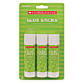 Scholastic Glue Sticks, 1.4 Oz., Clear, Pack Of 3