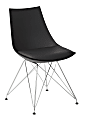 Ave Six Eiffel Bistro Chairs, Black/Chrome, Pack Of 2