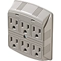 Steren 905-307 6-Outlets Surge Suppressor - 6 x NEMA 5-15R - 1875 VA - 370 J - 120 V AC Input - 120 V AC Output 1 thumbnail image