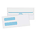 Quality Park® #8 5/8 Redi-Seal™ Double-Window Security Envelopes, Left Windows (Top/Bottom), Self-Seal, White, Box Of 500