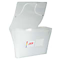 JAM Paper® Letter Size Expanding File, 6” Expansion, 8-1/2” x 11”, Clear
