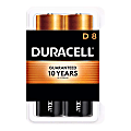 Duracell Coppertop D Alkaline Batteries, Pack Of 8, 1 Hang Hole Packaging