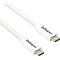 StarTech.com 6.6ft (2m) Thunderbolt 3 Cable, 20Gbps, 100W PD, 4K Video, Thunderbolt-Certified, Compatible w/ TB4/USB 3.2/DisplayPort - TBLT3MM2MW 1 thumbnail image