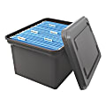 Office Depot® Brand Stackable File Tote Box, Letter/Legal Size, 10 13/16"H x 14 1/8"W x 18"D, Black 1 thumbnail image