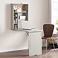 SEI Furniture Fold-Out Convertible Wall-Mount 22"W Writing Desk, Gray 1 thumbnail image