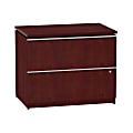 Bush Business Furniture Milano2 30"W Lateral 2-Drawer File Cabinet, Harvest Cherry, Standard Delivery