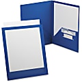 TOPS ViewFolio Letter Pocket Folder - 8 1/2" x 11" - 50 Sheet Capacity - 2 Inside Back, Inside Front Pocket(s) - Polypropylene - Blue, Clear - 1 Each