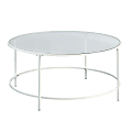 Sauder® Anda Norr Glass Coffee Table, Round, White 1 thumbnail image