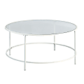 Sauder® Anda Norr Glass Coffee Table, Round, White