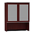 Bush Business Furniture Milano2 Bookcase Hutch with Glass Doors, 36"W, Harvest Cherry, Standard Delivery