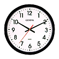 Geneva 3980GG 14 inch Commercial Battery Powered Quartz Wall Clock, Black