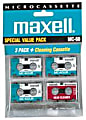 Maxell® Microcassette Tape Kit, 3 Tapes 60-Minute, 1 Cleaner 1 thumbnail image