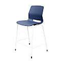 KFI Studios Imme Stacking Bar Stool, 39"H, Navy/White