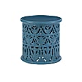 Powell Imrie Side Table, 17"H x 17"W x 17"D, Blue