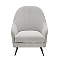 Eurostyle Selene Fabric Lounge Guest Chair, Taupe/Black Chrome