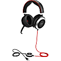 Jabra EVOLVE 80 MS Headset - Stereo - Mini-phone (3.5mm), USB Type C - Wired - Over-the-head - Binaural - Circumaural - Noise Canceling - Black 1 thumbnail image