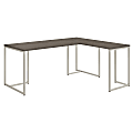kathy ireland® Office by Bush Business Furniture Method 72"W L Shaped Desk with 30"W Return, Cocoa, Standard Delivery