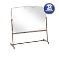 Quartet® Large Reversible Total Erase™ Mobile Non-Magnetic Dry-Erase Whiteboard Easel, 72" x 48", Steel Frame With Neutral Finish 1 thumbnail image