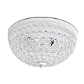 Lalia Home Crystal Glam 2-Light Ceiling Flush-Mount Light, White/Crystal 1 thumbnail image