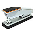 Office Depot® Brand Compact Half-Strip Metal Desktop Stapler, 20 Sheets Capacity, Silver/Orange