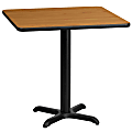 Flash Furniture Square Hospitality Table With X-Style Base, 31-3/16"H x 30"W x 30"D, Natural